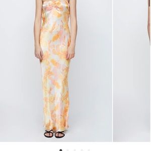 Bec & bridge floral strapless dress